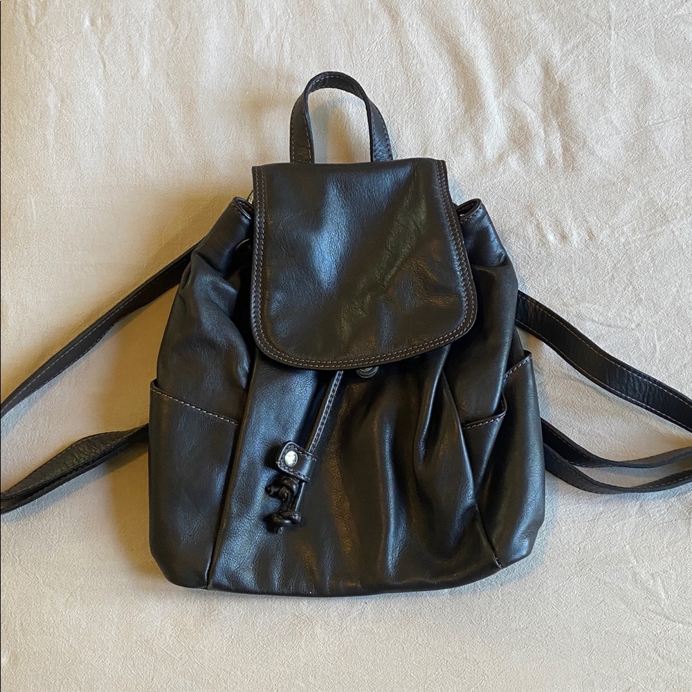Brown vintage Leather Backpack